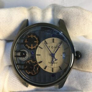 Tomi T106 Face Gear Luxury Watch for Man with Date Dial Black color